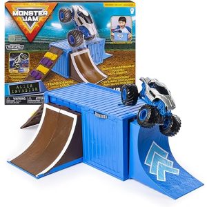 Monster Jam, Ship It & Flip It Transforming Playset with Exclusive 1: 64 Scale Die-Cast Truck