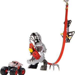 Monster Jam ThunderROARus Drop Playset with Exclusive Monster Truck, Over 2 Metres Tall, Lights and Sounds, Kids’ Toys for Boys and Girls Ages 5 and up