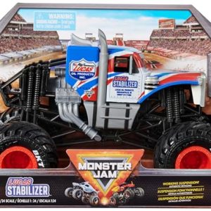 Monster Jam, Official Lucas Stabilizer Monster Truck, Collector Die-Cast Vehicle, 1:24 Scale, Kids’ Toys for Boys and Girls Aged 3 and up
