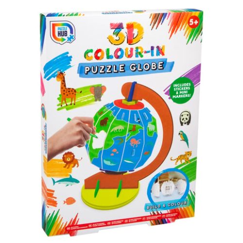 3D Colour-In Puzzle Globe