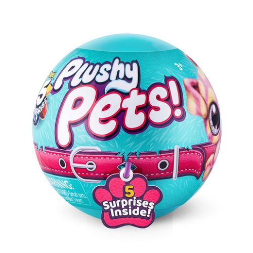 5 Surprise Plushy Pets! Series 1 Mystery Capsule by ZURU (Styles Vary)