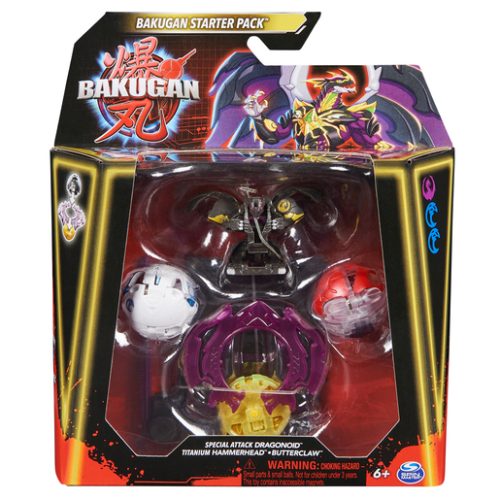 “Bakugan Starter Pack – Special Attack Dragonoid, Titanium Hammerhead and Butterclaw Figures”