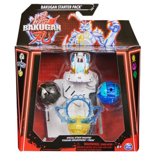Bakugan Starter Pack – Special Attack Mantid Titanium Dragonoid Trox Figures