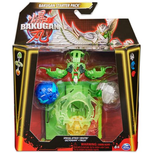 Bakugan Starter Pack – Special Attack Ventri Octogan and Trox Figures