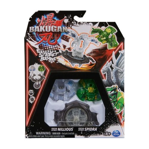 Bakugan Street Brawl Nillious Vs Spidra 2 Pack Battling Figures