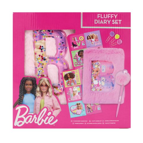 Barbie Fluffy Diary Stationery Set