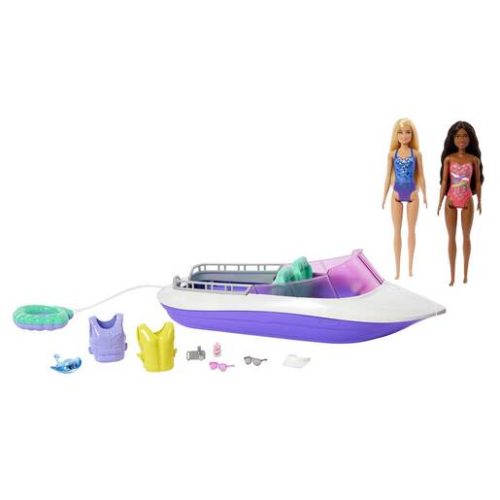 Barbie Mermaid Power Speed Boat Playset with Dolls