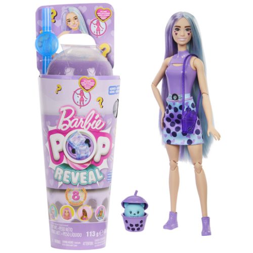 Barbie Pop Reveal Bubble Tea Series Taro Milk Doll