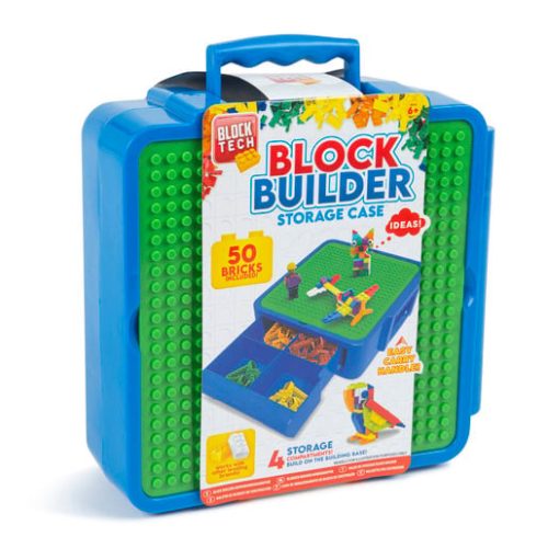 Block Tech 50 Building Blocks & Storage Case – Blue