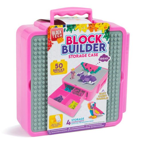 Block Tech 50 Building Blocks & Storage Case – Pink