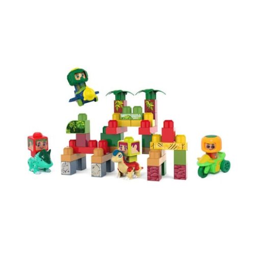 Build Me Up Maxi Dino Park and Friends Building Bricks Playset – 37 Pieces (Styles vary)