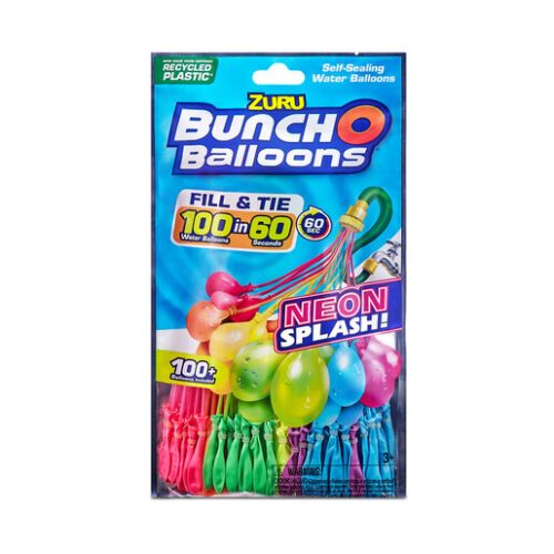 Bunch O Balloons Neon Splash – 100 Self-Sealing Water Balloons (3 Pack) by ZURU