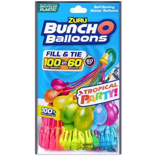 Bunch O Balloons Tropical Party – 100 Self-Sealing Water Balloons (3 Pack) by ZURU