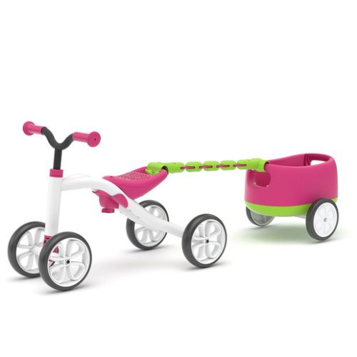 Chillafish Quadie 4-Wheeler Pink Ride On with Trailer