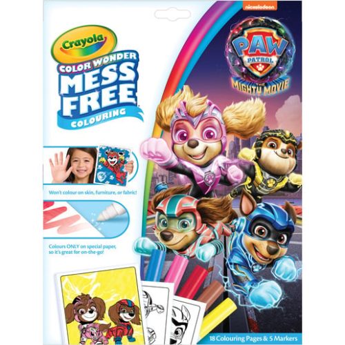 Crayola Paw Patrol The Mighty Movie Mess Free Colouring Set