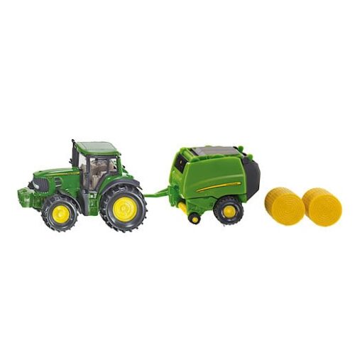 Diecast John Deere Tractor with Baler