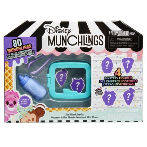 Disney Munchlings Series 1 Mini Munch Display Playset with 4 Mystery Figure