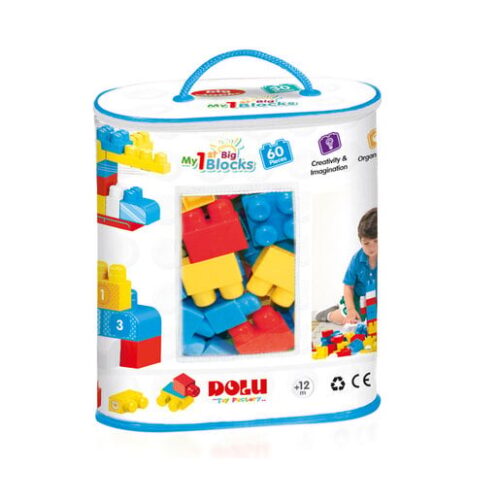 Dolu My First Big Blocks Construction Brick Bag – 60 Pieces