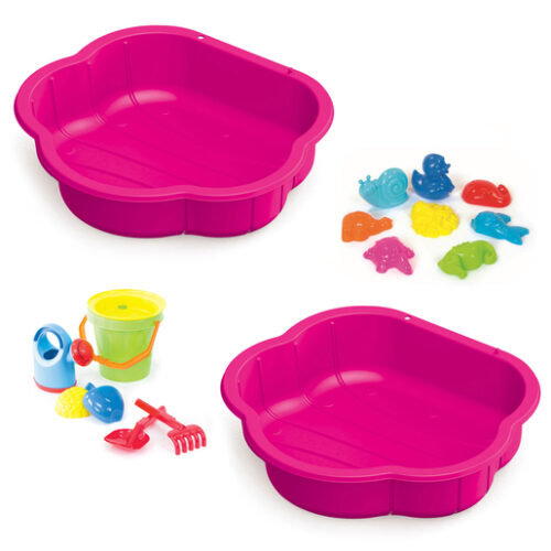 Dolu Water and Sand Pit with Accessories – Pink
