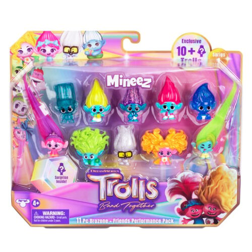 DreamWorks Trolls Band Together Mineez – BroZone and Friends Performance 11 Figure Pack (Styles Vary)