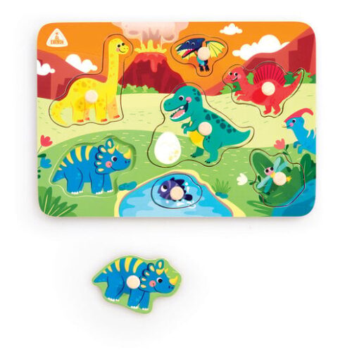Early Learning Centre Wooden Dinosaur Peg Puzzle