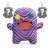 Fuggler Odd Oogah Boogah – Purple Zebra Soft Toy and 2 Fuggler Keyrings (Styles Vary)