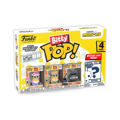 Funko Bitty Pop! Minions – Tourist Jerry 4 Pack Mini Vinyl Figures