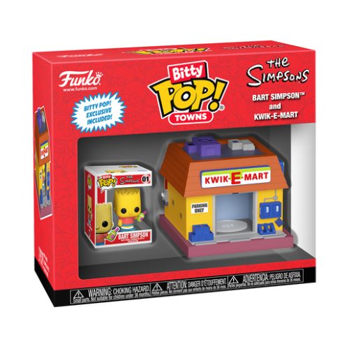 Funko Bitty Pop! Towns The Simpsons Bart Vinyl Figure and Kwik-E Mart