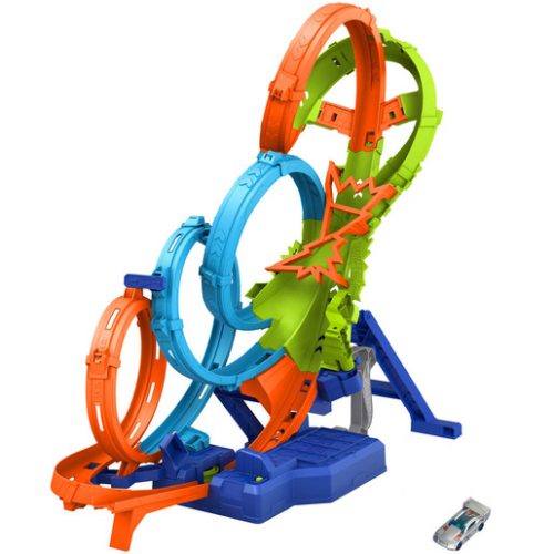 Hot Wheels 4-Loop Crash-Out Track Playset