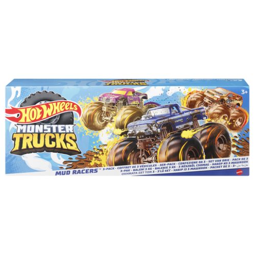 Hot Wheels Monster Trucks Mud Racers Vehicle 3 Pack