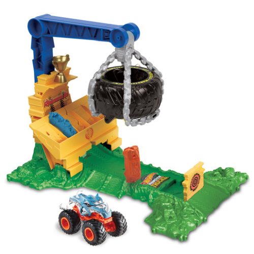 Hot Wheels Monster Trucks Rhinomite Chargin’ Challenge Playset
