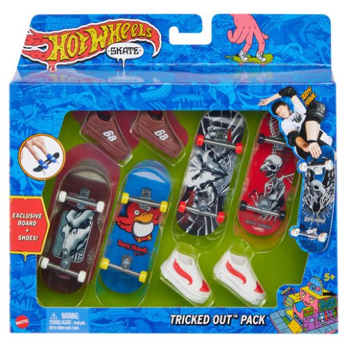 Hot Wheels Skate Tony Hawk Fingerboard & Skate Shoes Multipack (Styles Vary)