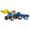 Rolly Kid New Holland Ride-On Tractor with Frontloader & Trailer