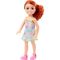 Barbie Chelsea 15cm Doll – Red Hair and Floral Dress