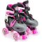 Xootz LED Adjustable Quad Roller Skates Size 9-12 (Pink)