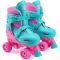 Xootz Adjustable Quad Roller Skates Size 13-3 (Pink/Blue)