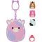 Original Squishmallows Squish-a-Longs Bag Clip with 3 Mystery Mini Squish Figures (Styles Vary)