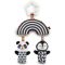 Early Learning Centre Black & White Baby Wind Chimes Sensory Pram Toy