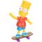 The Simpsons Bart with Skateboard 9cm Collectible Figure