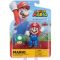 Super Mario with 1-Up Mushroom 4” Posable Figure