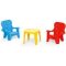 Dolu Childrens Outdoor/Indoor Bright Table and 2 Chairs