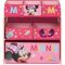 Minnie Mouse Pink Wooden Toy Organiser with 6 Storage Bins
