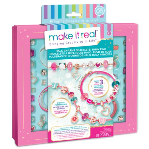 Make It Real – Think Pink Halo Charms Bracelet Craft Set