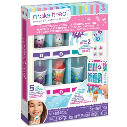 Make It Real Fruity Beauty Cosmetics Vending Machine Craft Set