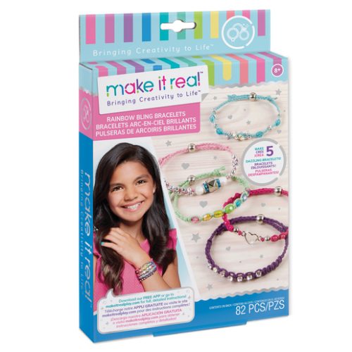Make It Real Rainbow Bling Bracelets Craft Set