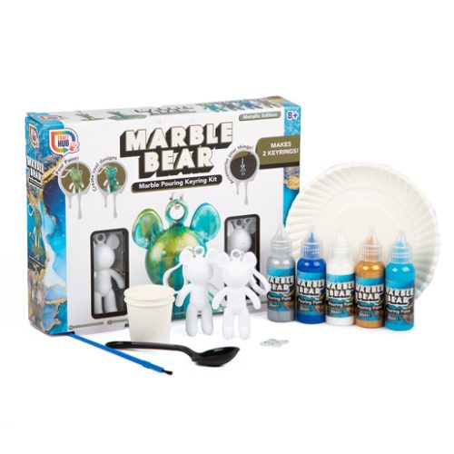 Marble Bear – Marble Pouring Keyring Kit (Styles Vary)