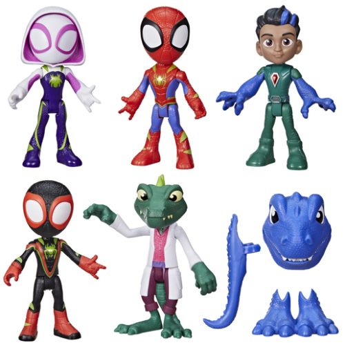 Marvel Spidey and His Amazing Friends Dino-Webs Dino Heroes and Lizard 5 Figure Pack