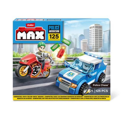 MAX City Police Adventure Police Chase Vehicle Construction Set by ZURU