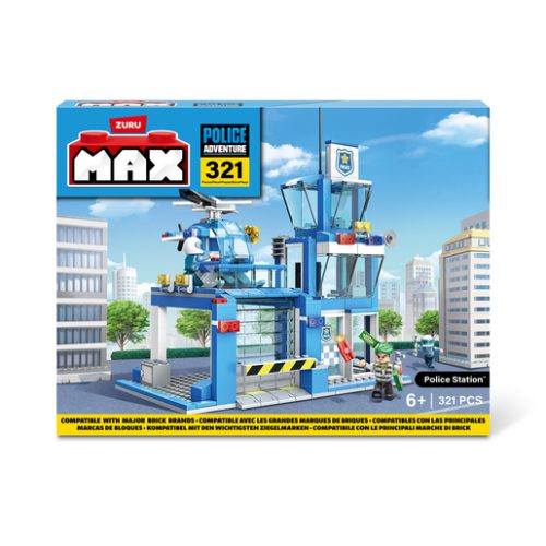 MAX City Police Adventure Police Station Construction Set by ZURU