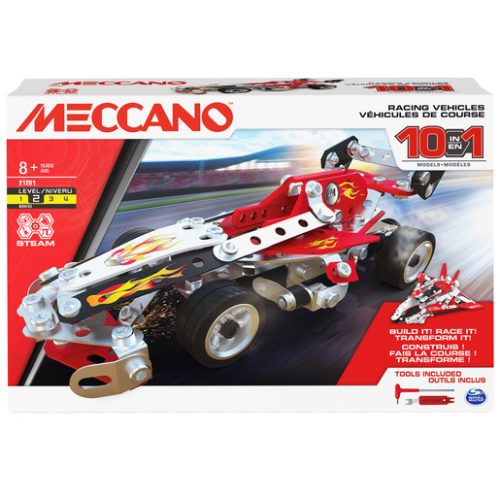 Meccano 10 in 1 Racing Vehicles STEM Models 225 Pieces 21201